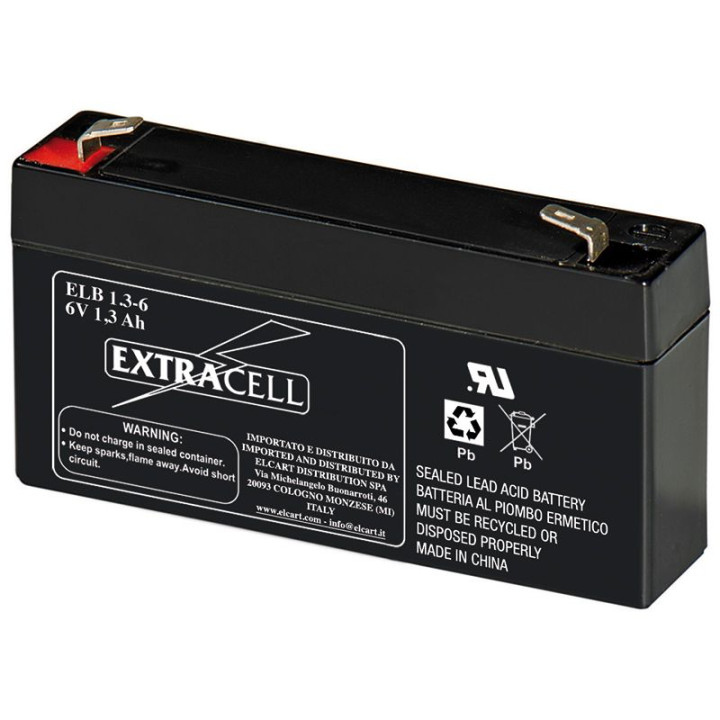 BATTERIA 6V 1,3AH RICARICAB. H.50