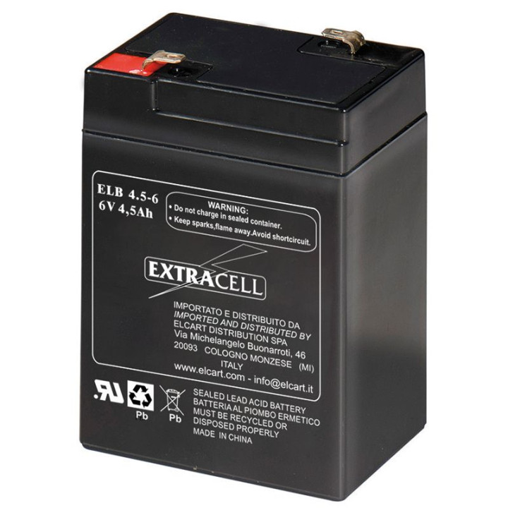 BATTERIA 6V 4,5AH RICARICAB. H.98