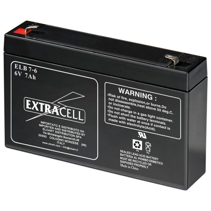BATTERIA 6V 7,0AH RICARICAB. H.95