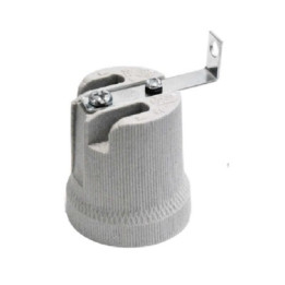 PORTALAMPADA E27 C/STAFFA CERAMICA