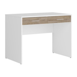 KIT SCRIVANIA 2 CASSETTI USB 100X60X75 BIANCO/ROVERE