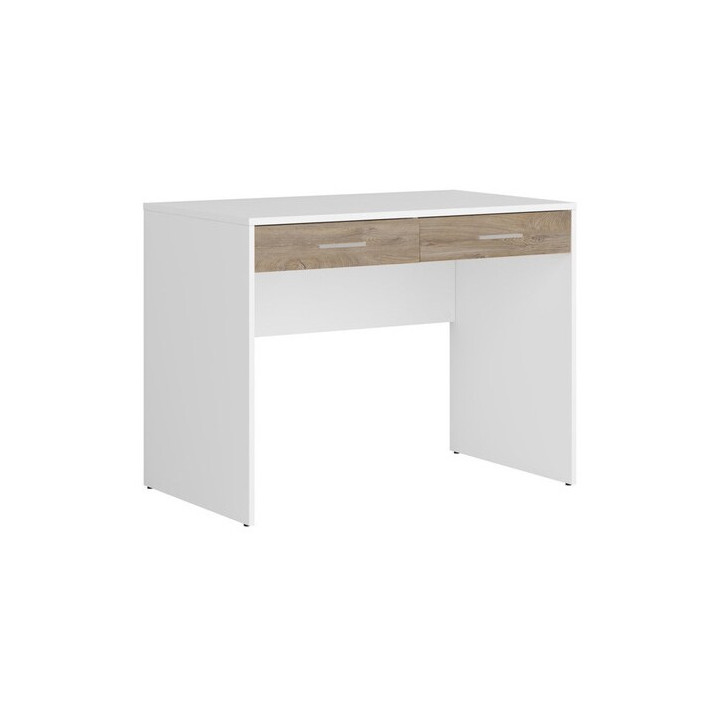 KIT SCRIVANIA 2 CASSETTI USB 100X60X75 BIANCO/ROVERE